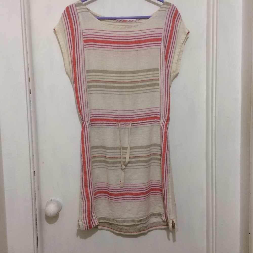 Missing label woman’s linen draw string waist dres